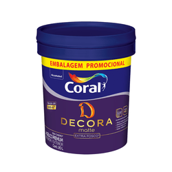 TINTA CORAL DECORA MATTE BRANCO 20L ACRÍLICO PREMI... - CORBELLA TINTAS