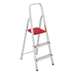 ESCADA DOMESTICA ALUMINIO 3 DEGRAUS BOTAFOGO ESC00... - CORBELLA TINTAS