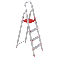 ESCADA DOMESTICA ALUMINIO 4 DEGRAUS BOTAFOGO ESC00... - CORBELLA TINTAS