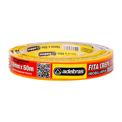 FITA CREPE ADELBRAS BRANCA 18MM X 50M REF.710 - CORBELLA TINTAS