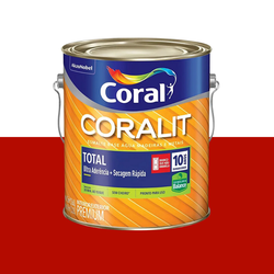 CORALIT TOTAL VERMELHO BRILHANTE 3,6L BASE ÁGUA (Z... - CORBELLA TINTAS