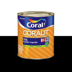 CORALIT TOTAL PRETO BRILHANTE 0,9L BASE ÁGUA (ZERO... - CORBELLA TINTAS