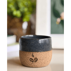 Copo em Cerâmica Azul Jeans - GUSTAVO LEONEL CAFÉS ESPECIAIS 