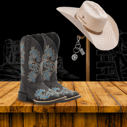 Combo Bota Texana Feminina + Chapéu + Chaveiro - ... - Country Shop Botas Texanas