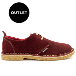 Outlet Sapato Safari vinho em couro camurça e sola... - DALESHOES