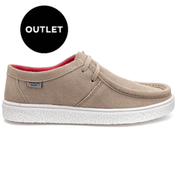 Outlet Sapato London Sport em couro taupe, solado ... - DALESHOES