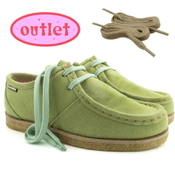 Outlet Sapato London Feminino em couro verde pista... - DALESHOES