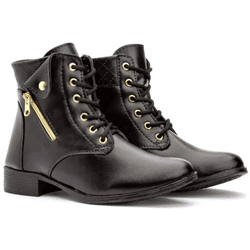 BOTA MONTARIA CANO CURTO SINTÉTICO PRETO - DP800 - DALLUP'S