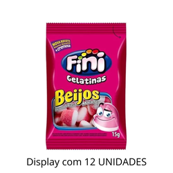 Bala Fini Beijos Morango 15g - Display Com 12 Unid... - DAYDAYEX