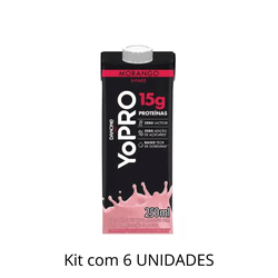Bebida Láctea Yopro Morango 250ml - Kit Com 6 Unid... - DAYDAYEX