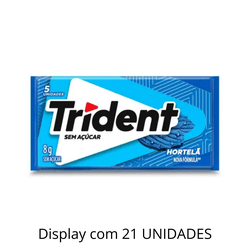 Chiclete Trident Hortelã 8g - Display Com 21 Unida... - DAYDAYEX