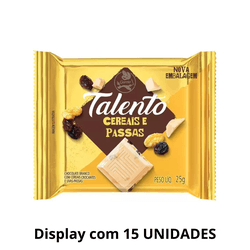 Chocolate Talento Branco Com Cereais e Passas 25g ... - DAYDAYEX