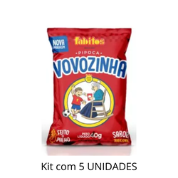Pipoca Doce Vovozinha 40g - Kit Com 5 Unidades - T... - DAYDAYEX