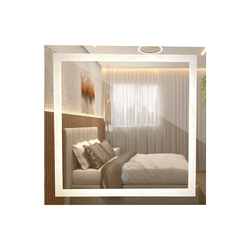 Espelho para Banheiros Retangular Jateado 35x35 co... - Decora loja