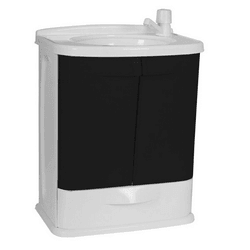 GABINETE COM LAVATORIO 45X32X58CM BRANCO E PRETO - DEPOSITO CENTRAL 