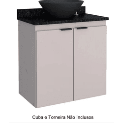 TOUCADOR MADEIRA ASTER 60 NUDE COM GRANITO SEM CUB - DEPOSITO CENTRAL 