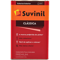 SUVINIL LATEX CLASSICA BRANCO NEVE 18 LITROS - DEPOSITO CENTRAL 