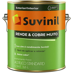SUVINIL LATEX RENDE E COBRE MUITO BRANCO NEVE 3,60... - DEPOSITO CENTRAL 