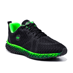 Tênis Academia Esportivo Preto e Verde - KRN SHOES | Calçados Casuais