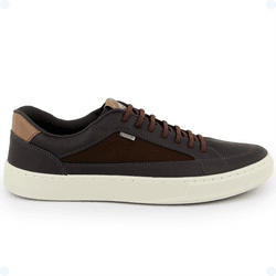 Sapatênis Masculino Sintético Marrom - KRN SHOES | Calçados Casuais