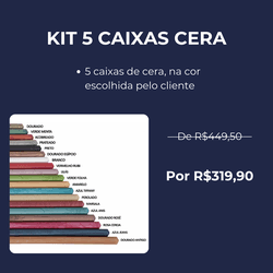 Kit 5 Caixa de Cera para Lacre - KIT-CAIXA-CERA - DIBRONZE