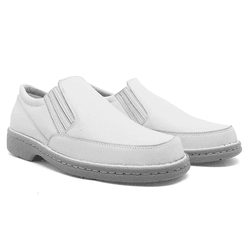 SAPATO BRANCO MASCULINO CONFORTO ENFERMAGEM EM COU... - DI FERUTTI