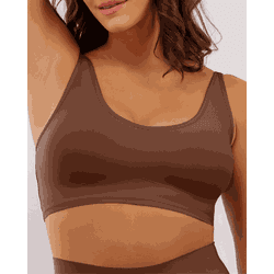 SUTIÃ TOP MOLDADO ULTRA MARROM OCRE - Dilady Lingerie