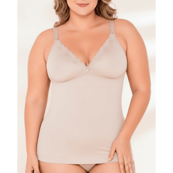 CAMISETA PLUS MODELADORA CHOCOLATE - Dilady Lingerie