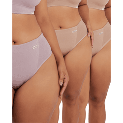 COMBO DE TRES CALCINHAS BASIC ZERO BARRIGA ECO CHO... - Dilady Lingerie