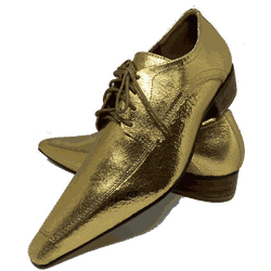 Sapato Masculino Italiano Em Couro Gold Star Ouro ... - Di Paolo Sapatos Masculinos