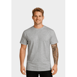 Camiseta Algodão Lisa - Cinza - CAMISA-CINZA - Distribuidor de Camisetas