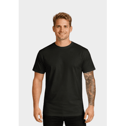 Camiseta Algodão Lisa - Preta - CAMISA-PRETA - Distribuidor de Camisetas