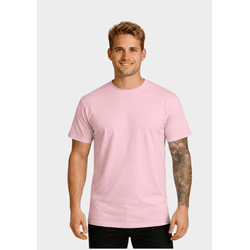 Camiseta Algodão Lisa - Rosa Bebê - CAMISA-ROSABEB... - Distribuidor de Camisetas