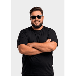 Camiseta Plus Size - Preto - CAMISETA-PLUS-PRETO - Distribuidor de Camisetas