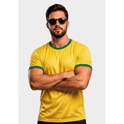 Camiseta Dry-Fit Masculino - Amarelo/Verde - DRYFI... - Distribuidor de Camisetas