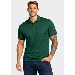 Camiseta Polo Masculina - Verde/Preto - POLO-VERDE... - Distribuidor de Camisetas