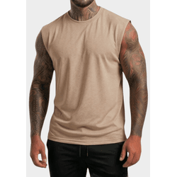 Regata Machão - Bege - REGATA-BEGE - Distribuidor de Camisetas