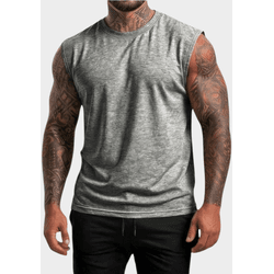 Regata Machão - Cinza - REGATA-CINZA - Distribuidor de Camisetas