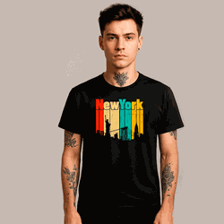 Camiseta New York Colors em Algodão - ALG-NEWYORK,... - DJON