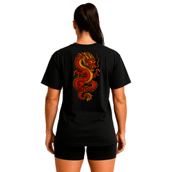 Camsieta Ovesized Feminina Fitness Dragão - OVER.F... - DJON