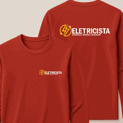 Camiseta Manga Longa Uniforme para Eletricista - ... - DJON