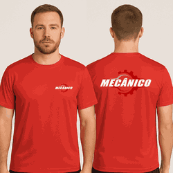 Camiseta de uniforme para Mecânico Vermelho - MECA... - DJON