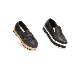 Kit 2 Pares Tênis Dk Nó Frontal e Zíper cost Plataforma - DK Shoes | Tênis Casuais Femininos