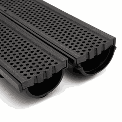 GRELHA FURADINHA E SUPORTE COLETOR PRETO 10 CM - G... - Docvi Distribuidora