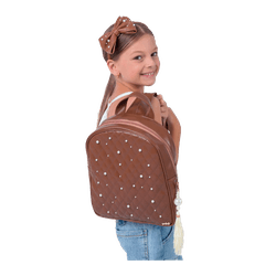 Kit Mochila com Tiara Marrom - Doninha Laços