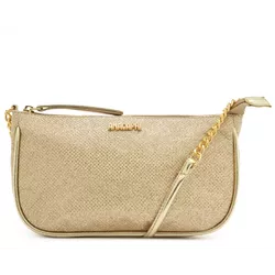 Bolsa AnaCapri Crossbody Baguete Média Dourada Gli... - Donna Lu