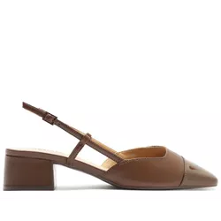 Sapatilha Anacapri Slingback Salto Bloco Ponta Ver... - Donna Lu