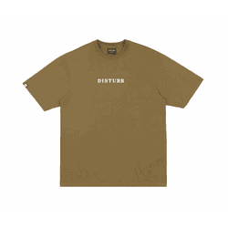 Camiseta Disturb Logo Beige - 5080 - DREAMS SKATESHOP