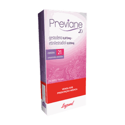 Previane Gestodeno 0,075mg + Etinilestradiol 0,02m... - Drogacenter