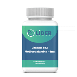 Vitamina B12 – Metilcobalamina 1mg com 60 Cápsulas... - Lider Manipulação